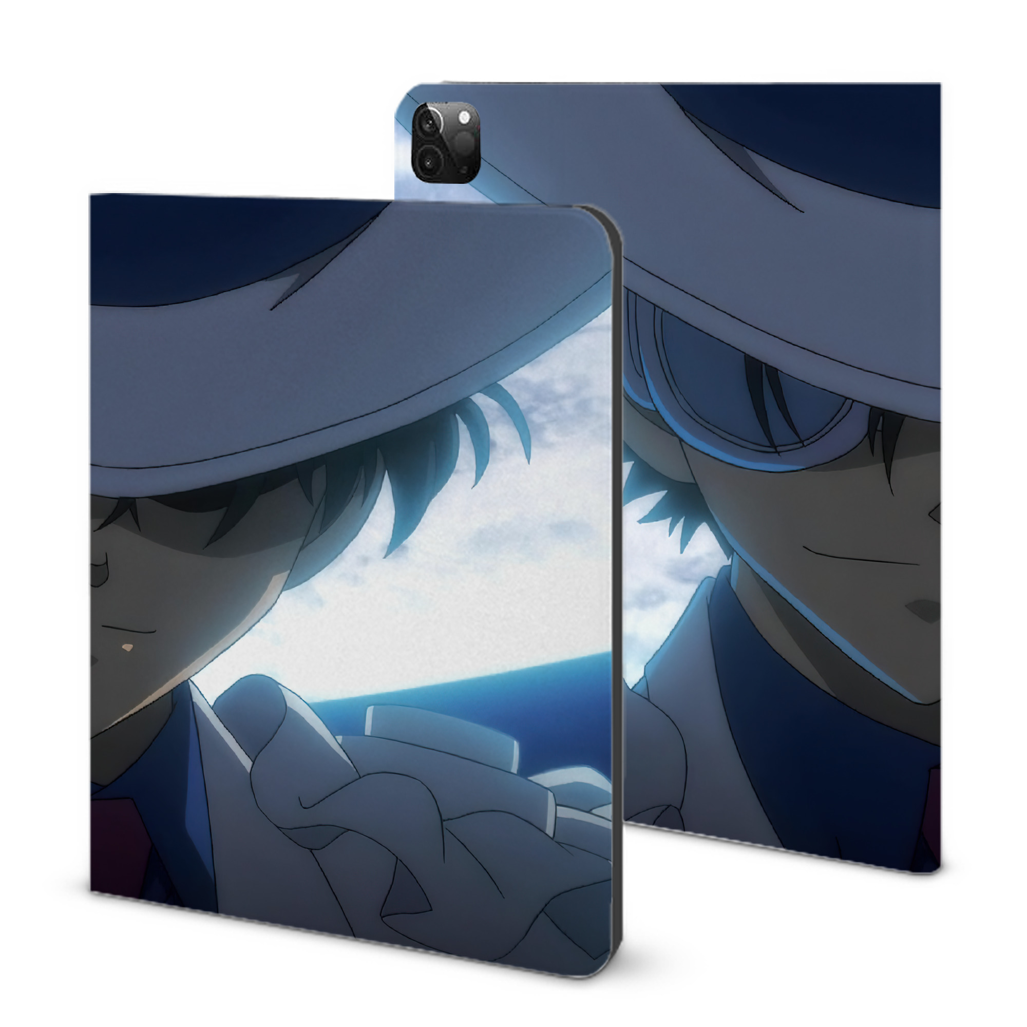 （画像用） 名探偵コナン Detective Conan IPadケース ペンホルダー付き ブックスタイルデザイン